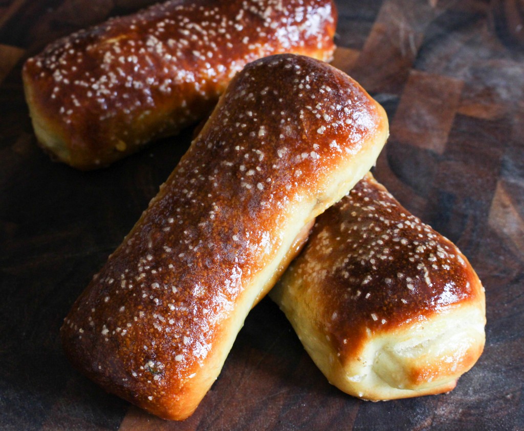Breakfast-Stuffed Soft Pretzels - homemade soft pretzels stuffed with eggs, bacon, & cheese. These are incredible | Yes to Yolks