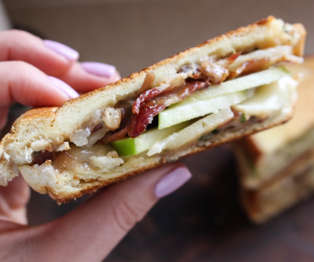 Grilled Cheese with Manchego, Bacon, Apples, & Red Onion Mayo | Yes to Yolks