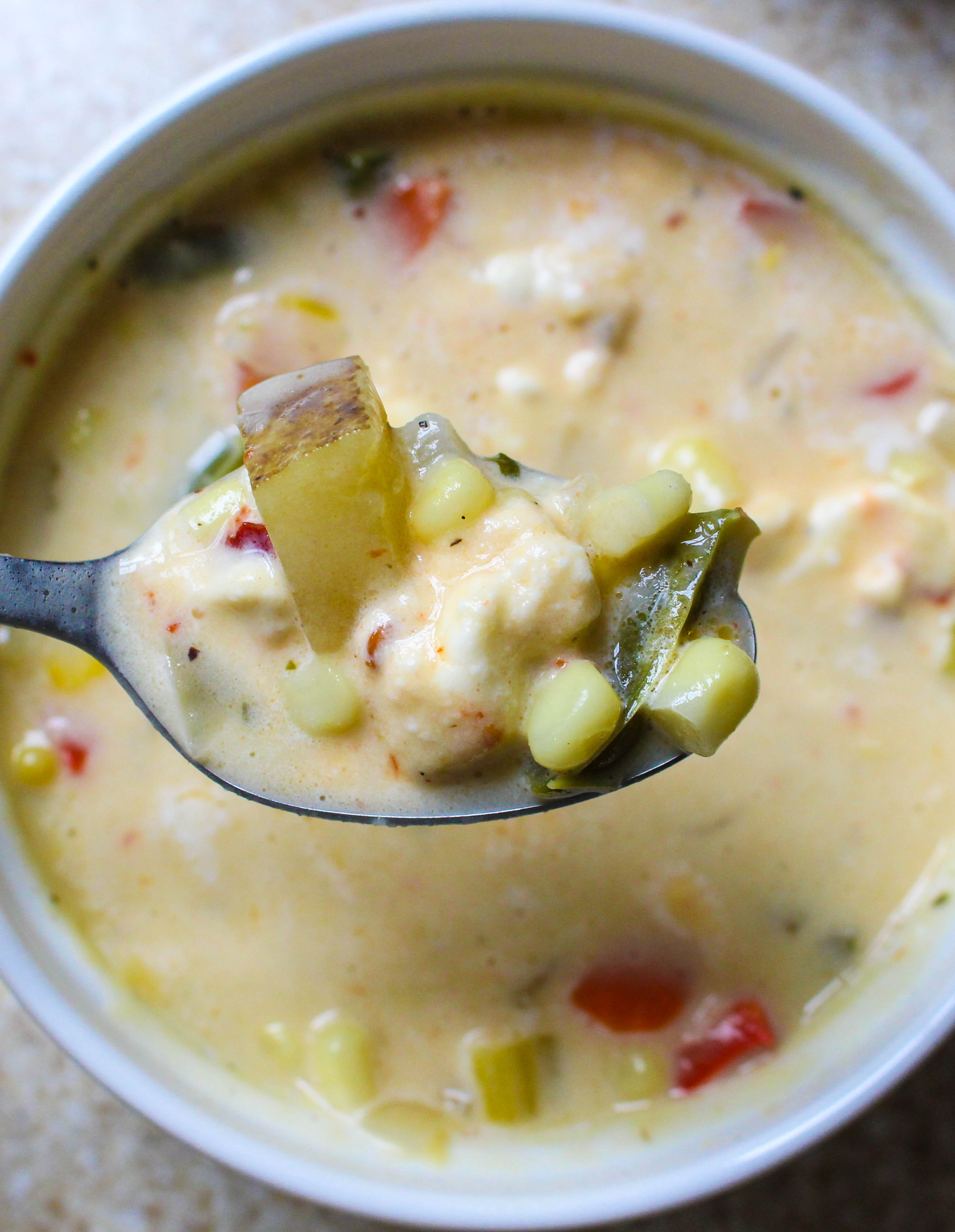 Corn Chowder with Chipotle Whipped Cream