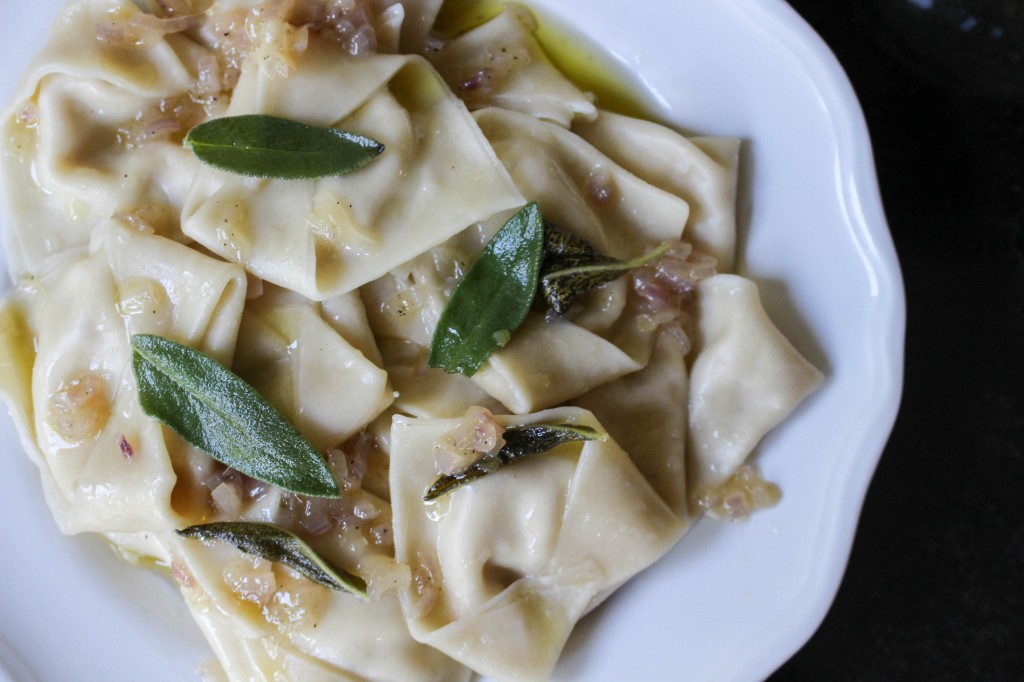 Pear & Cheese Ravioli with Brown Butter Sage Sauce | Yes to Yolks