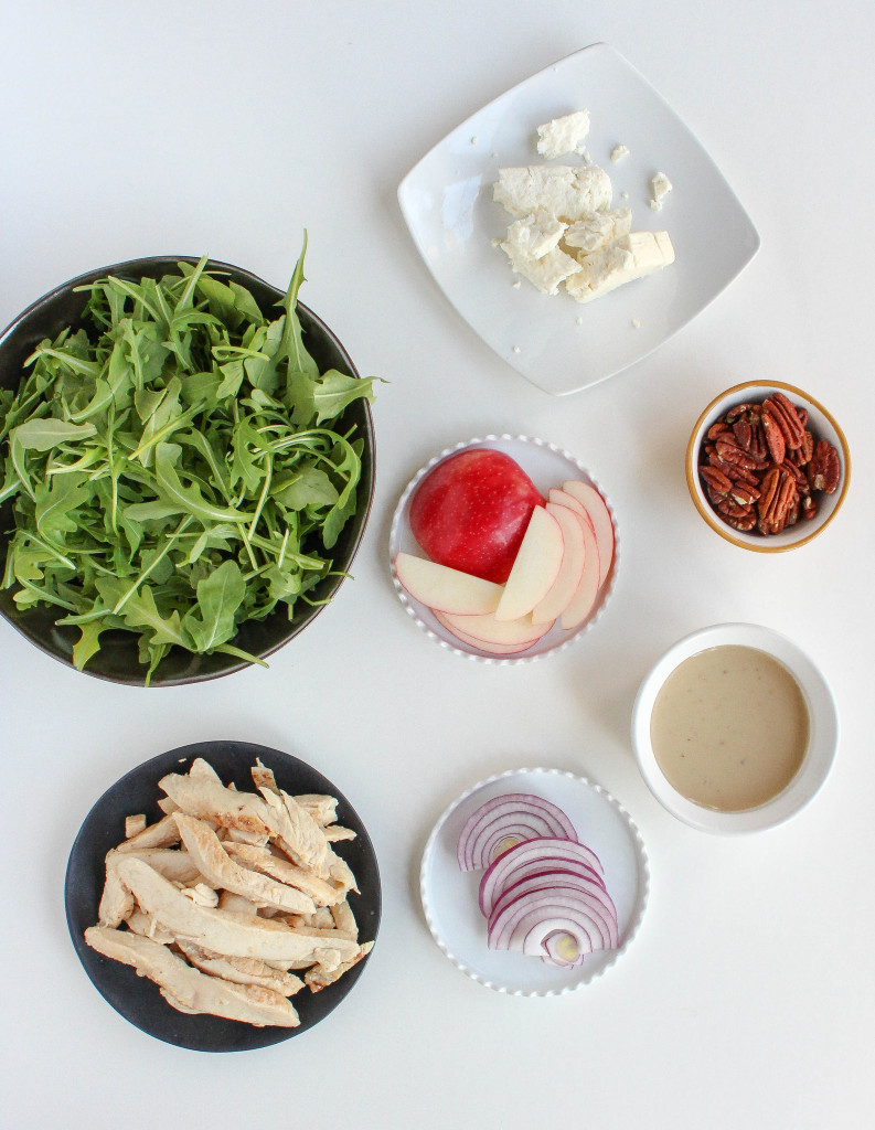 Apple-Chicken Salad with Feta & Apple Vinaigrette | Yes to Yolks