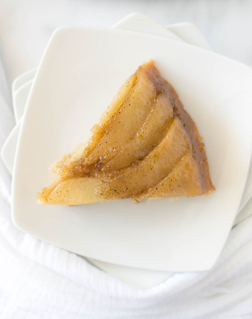 Caramelized Cardamom Pear Upside-Down Cake | yestoyolks.com