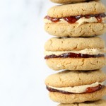 Peanut Butter & Jelly Sandwich Cookies | yestoyolks.com
