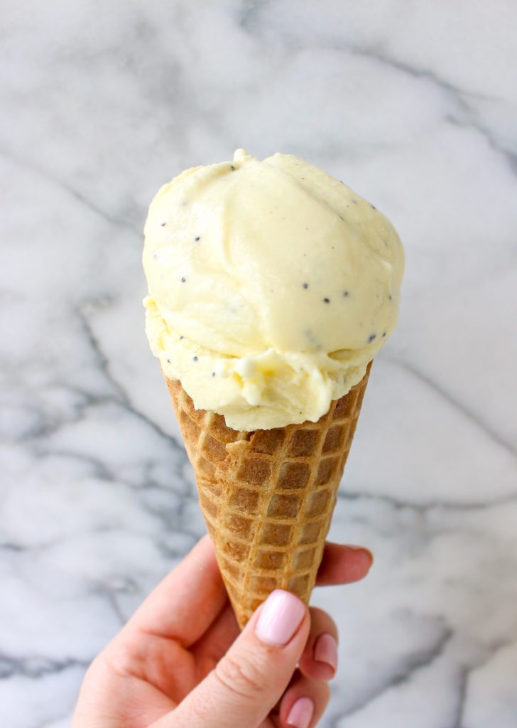 Lemon Poppy Seed Ice Cream | yestoyolks.com