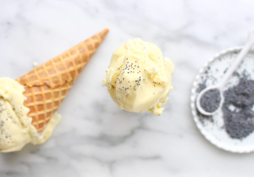 Lemon Poppy Seed Ice Cream | yestoyolks.com