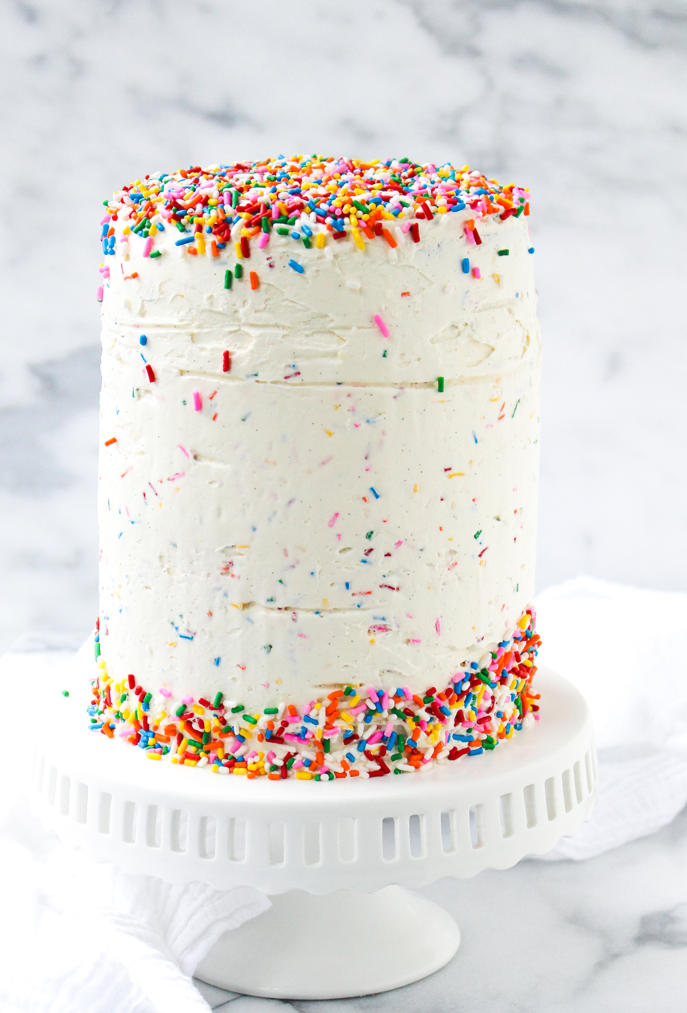 Gluten-Free Funfetti Layer Cake (Dairy-Free) - Caked by Katie