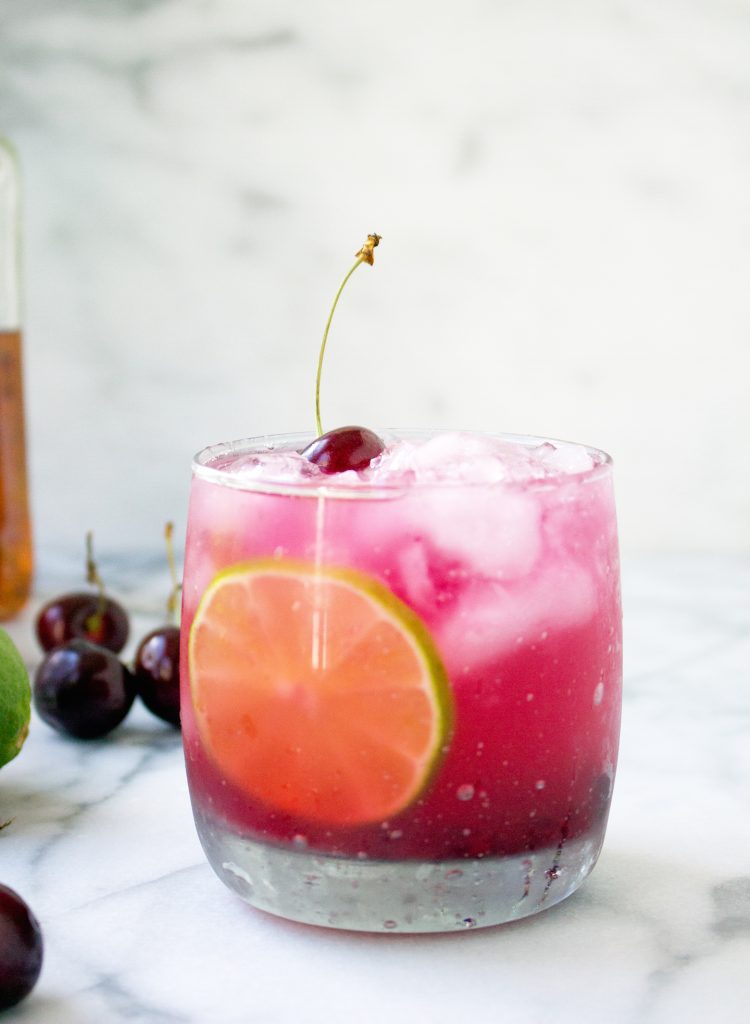 Fresh Cherry Amaretto Margaritas | yestoyolks.com