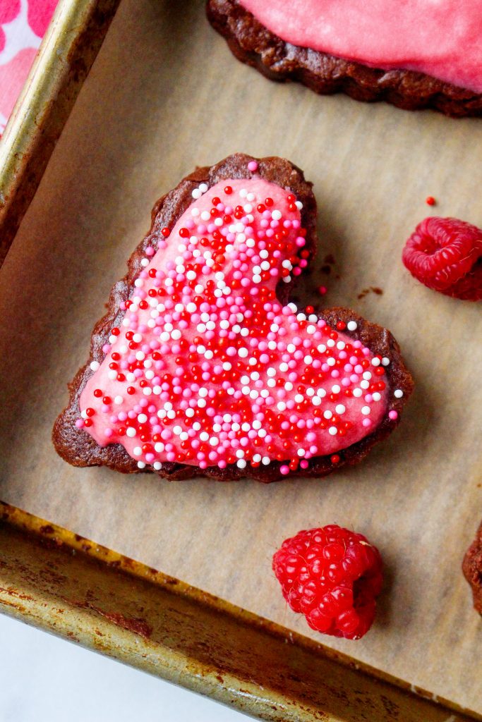 Chocolate Raspberry Brownie Hearts