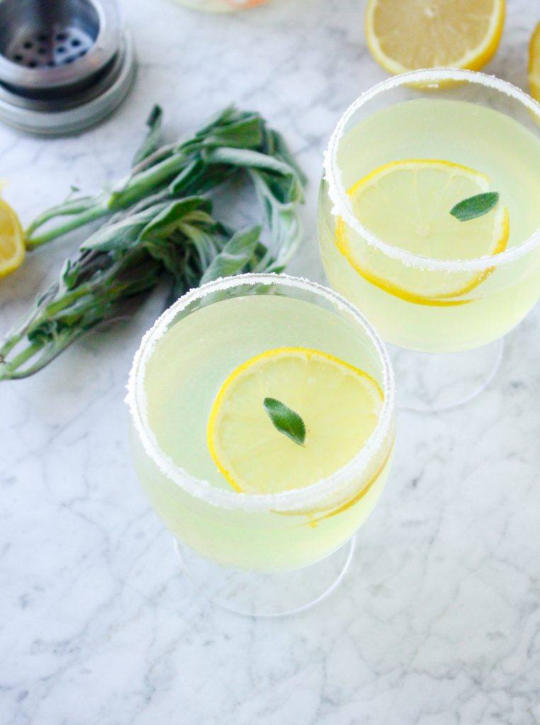 Sage & Lemon Gin Martinis