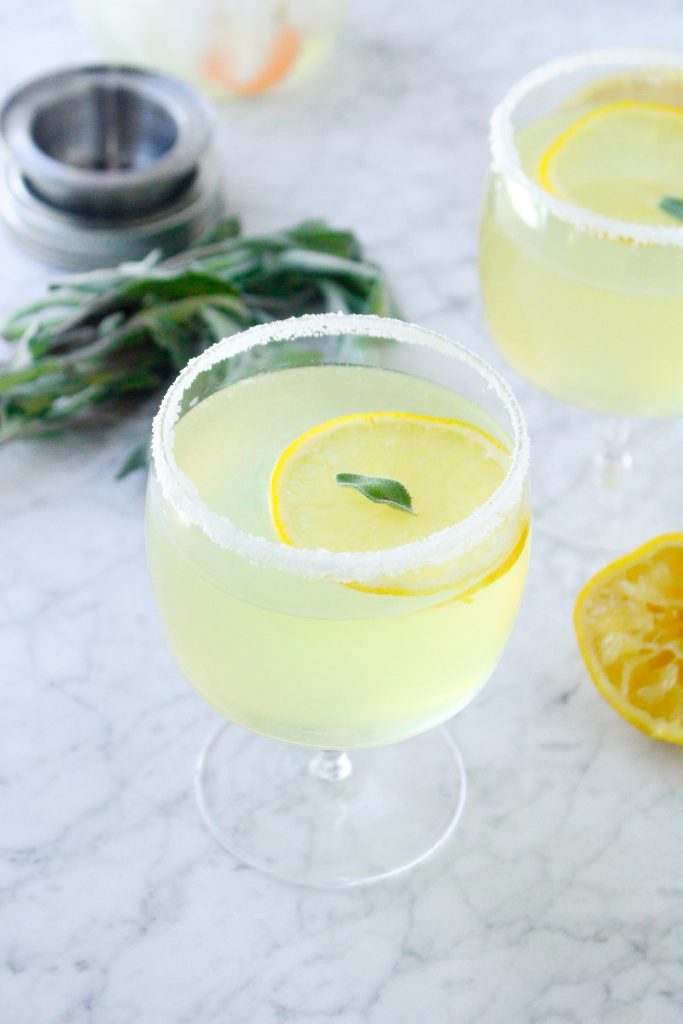 Sage & Lemon Gin Martinis