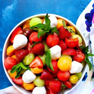 Strawberry & Melon Caprese Salad
