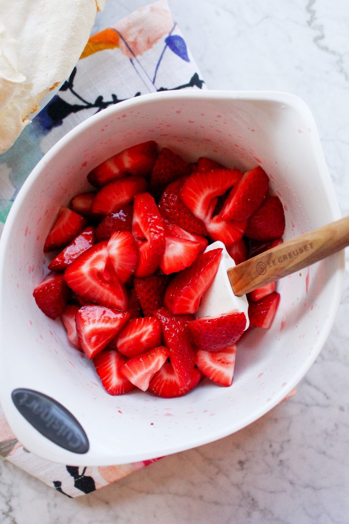 Strawberries & Rosé Pavlova