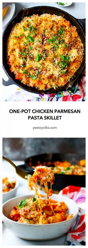 One-Pot Chicken Parmesan Pasta Skillet