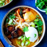 Sweet & Spicy Korean Pork Belly Udon Soup