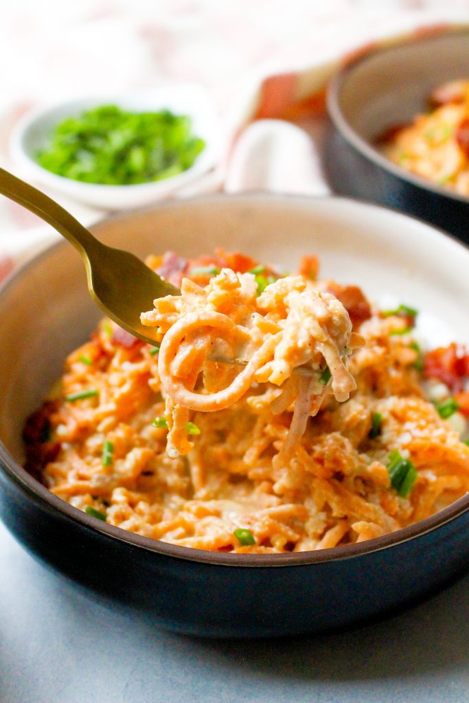 Sweet Potato Noodles with Chai-Spiced Cream Sauce