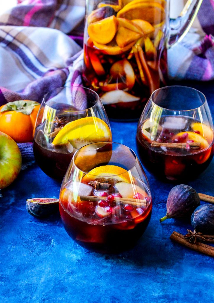 Spiced Harvest Sangria with Figs & Persimmons