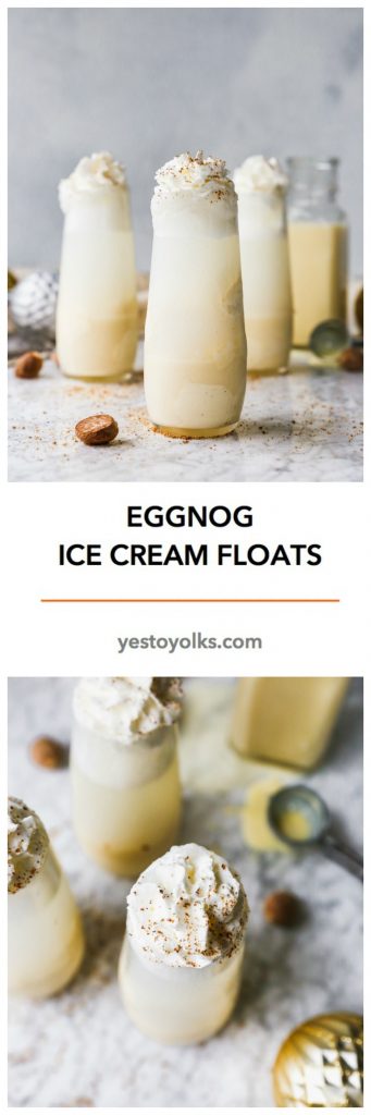 Eggnog Ice Cream Floats