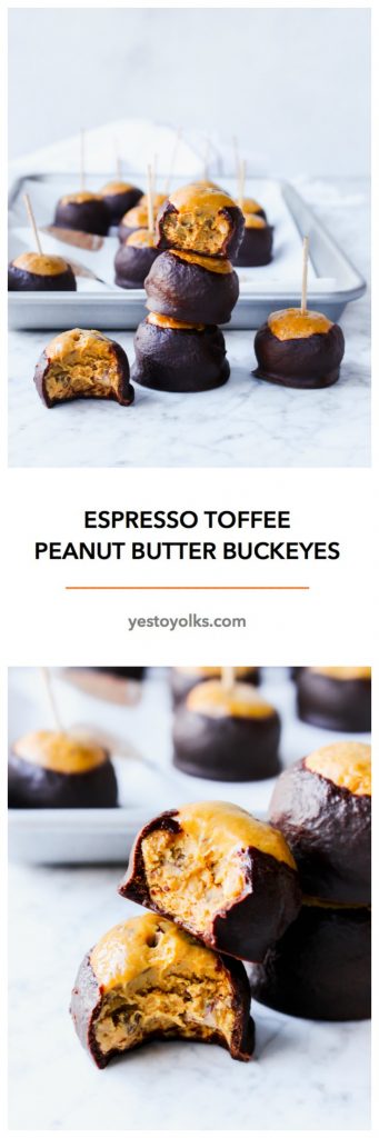 Espresso Toffee Peanut Butter Buckeyes