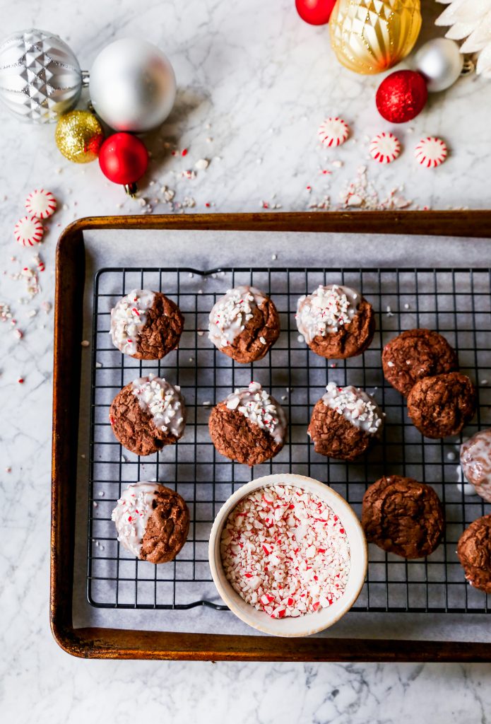 Double Chocolate Peppermint Crunch Cookies