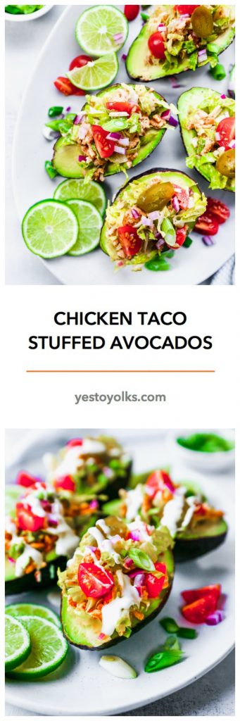 Chicken Taco Stuffed Avocados