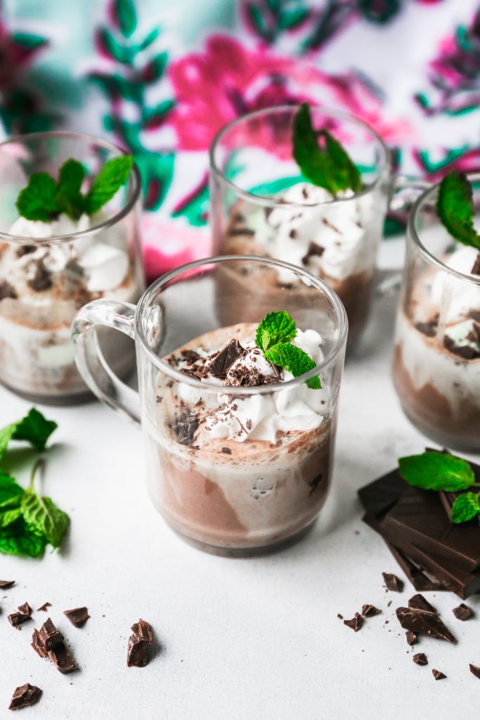 Minty Hot Chocolate Gelato Floats