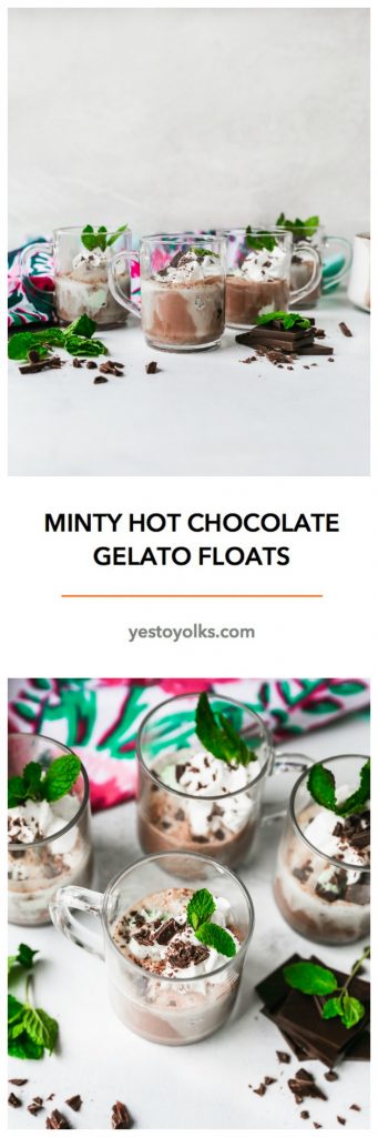 Minty Hot Chocolate Gelato Floats