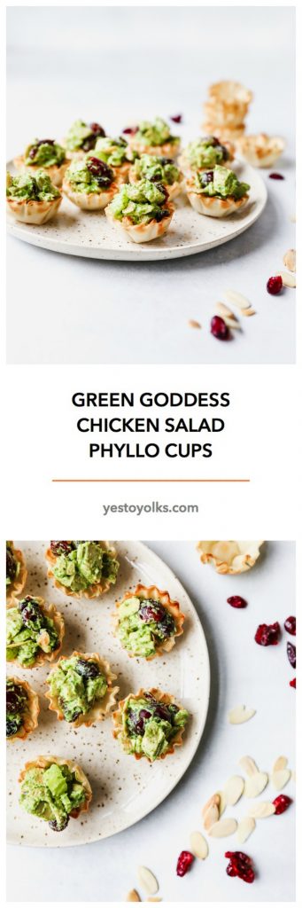 Green Goddess Chicken Salad Phyllo Cups