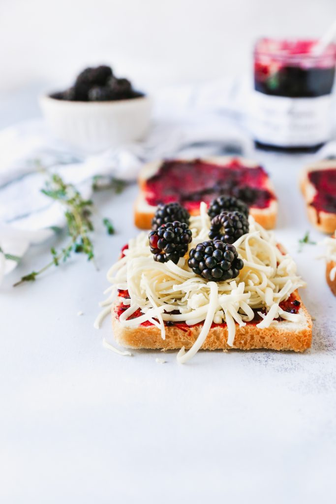 Fontina & Blackberry Grilled Cheese with Thyme Butter