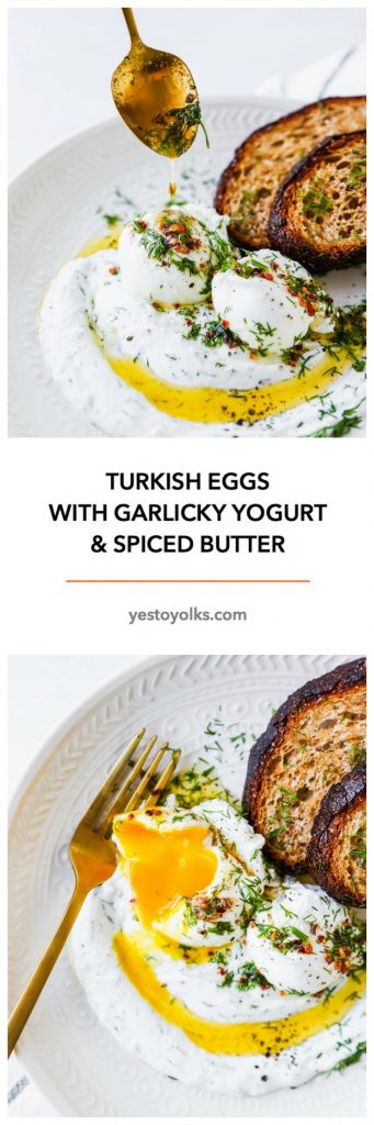 Turkish Eggs with Garlicky Yogurt & Spiced Butter