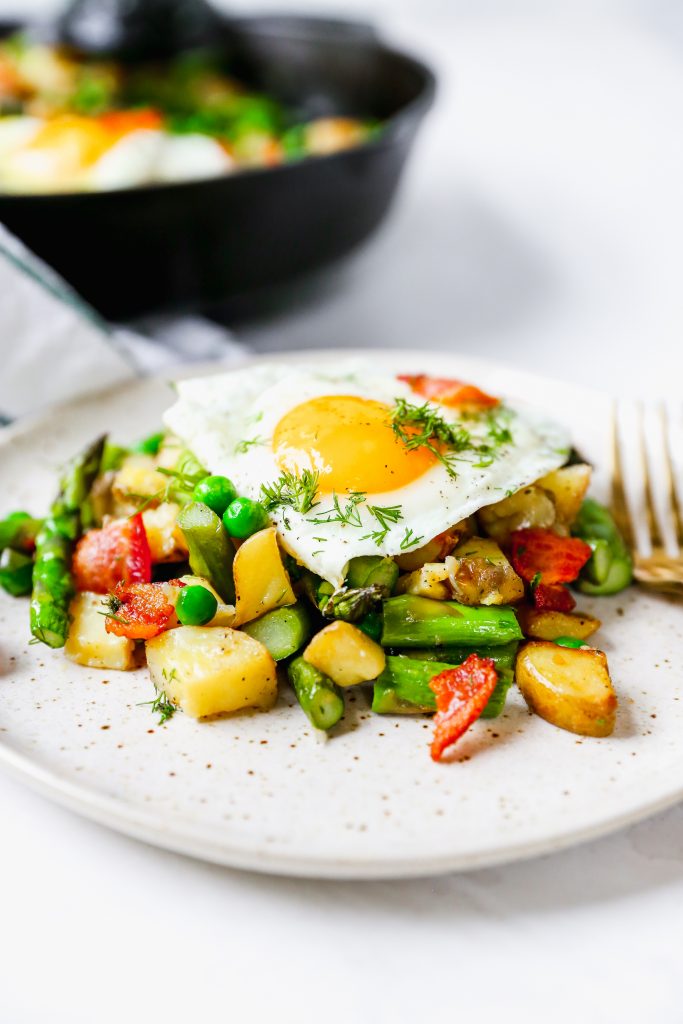 Spring Hash with Eggs & Dill Hollandaise