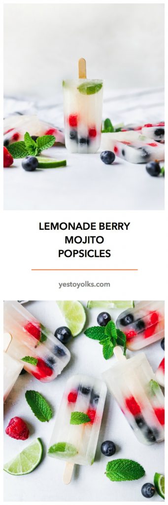Lemonade Berry Mojito Popsicles