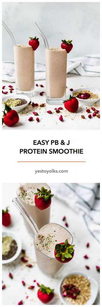 Easy PB & J Protein Smoothie