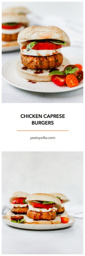 Chicken Caprese Burgers