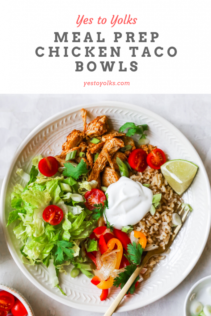 Meal Prep Chicken Taco Bowls