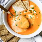 Spicy Smoked Gouda & Roasted Red Pepper Bisque