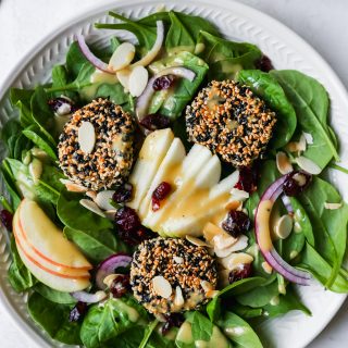 Spinach Salad with Sesame-Crusted Goat Cheese