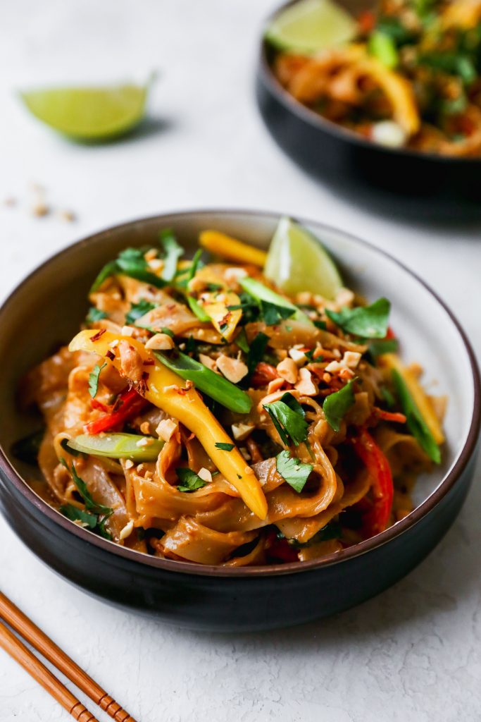 Quick & Easy Spicy Peanut Noodles with Mango
