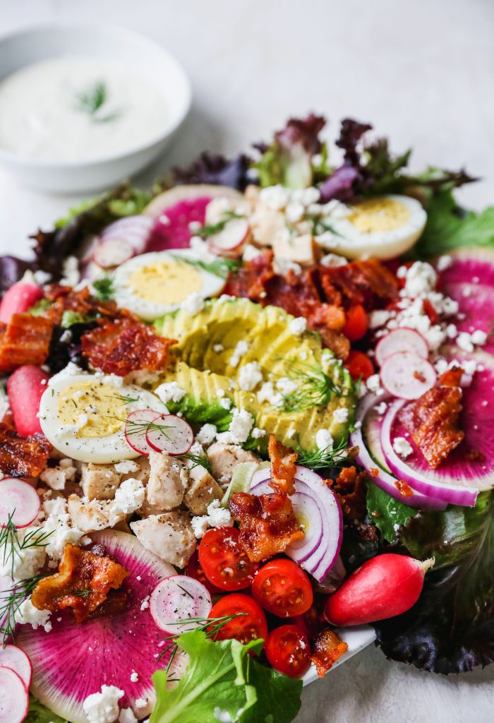 Spring BLT Cobb Salad with Creamy Dill Dressing