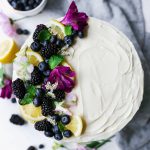 Lemon Blueberry Layer Cake with Cream Cheese Frosting