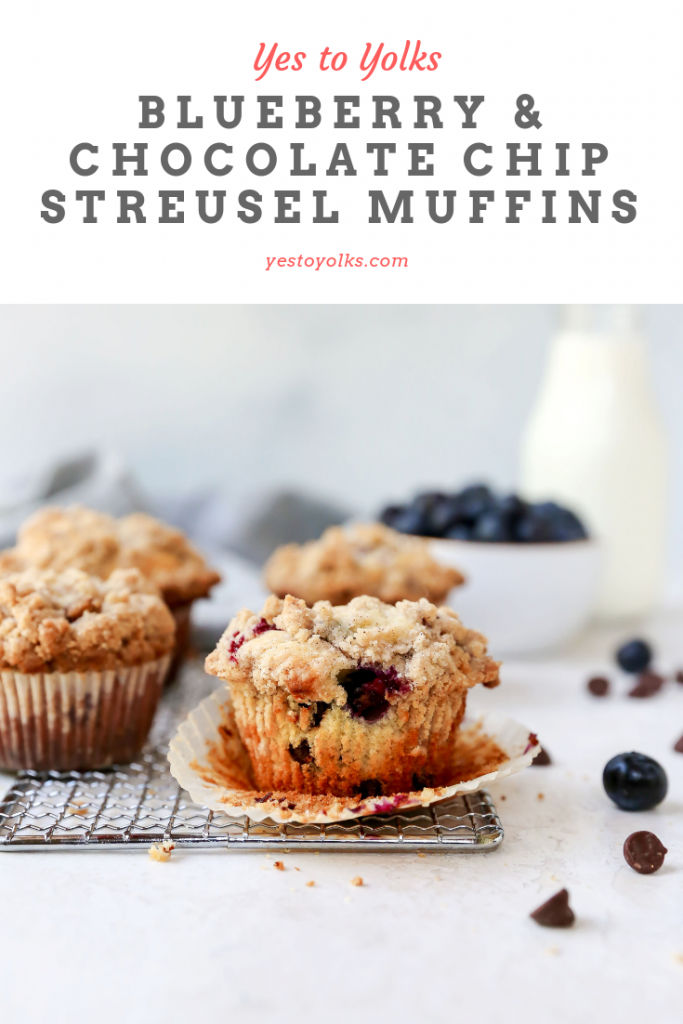 Blueberry & Chocolate Chip Streusel Muffins