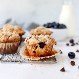 Blueberry & Chocolate Chip Streusel Muffins