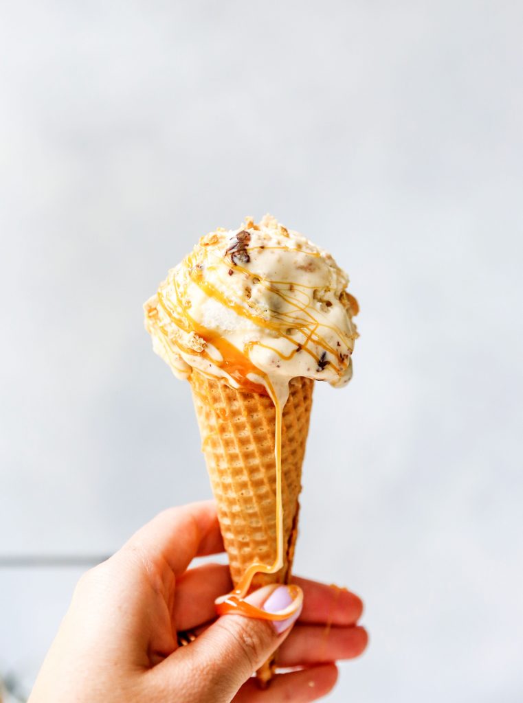 No-Churn Salted Caramel S’mores Ice Cream