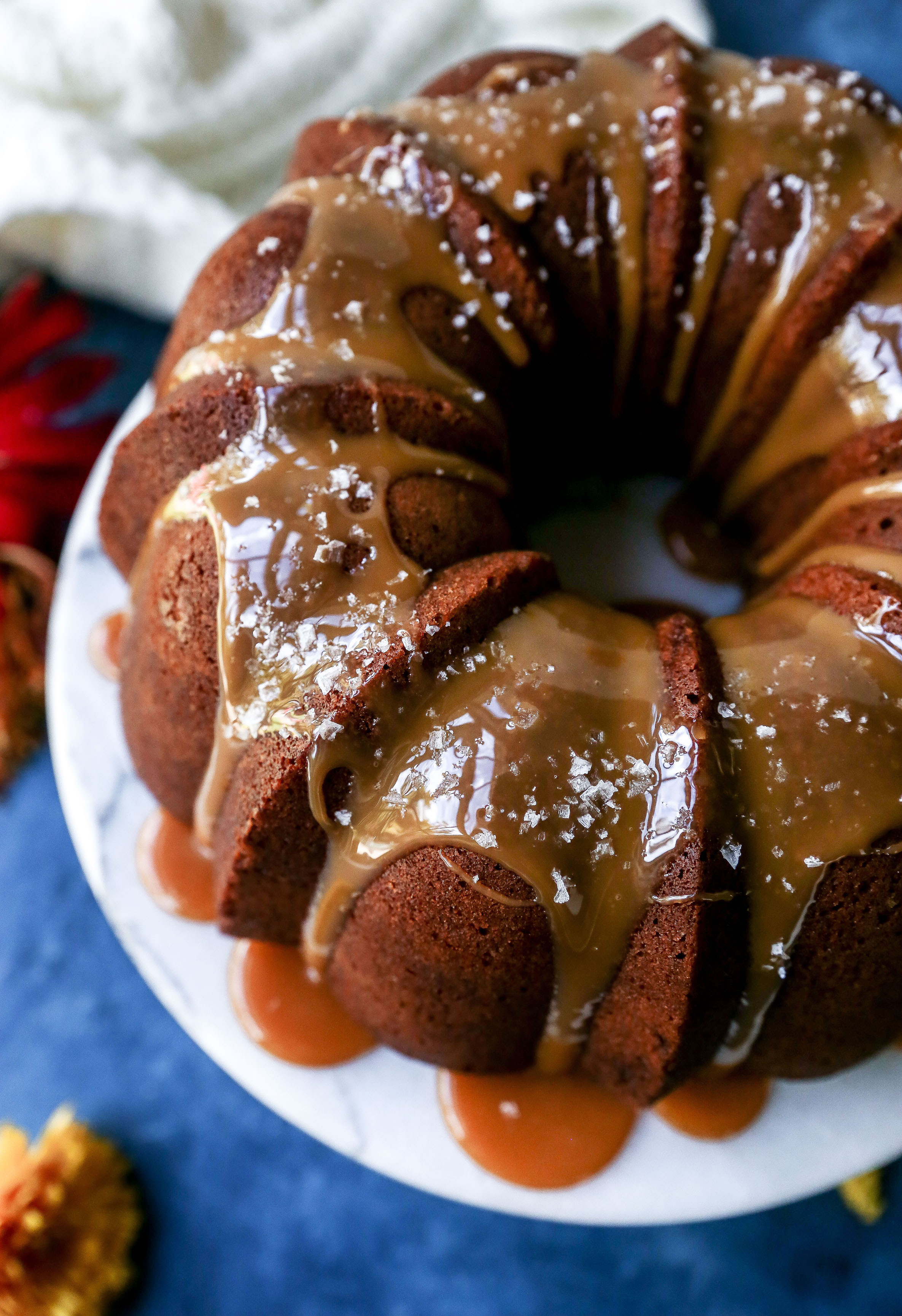 Brown Sugar Bundt Cake with Caramel Glaze - The Beach House Kitchen