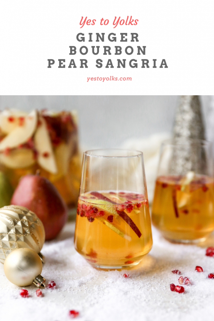 Ginger Bourbon Pear Sangria