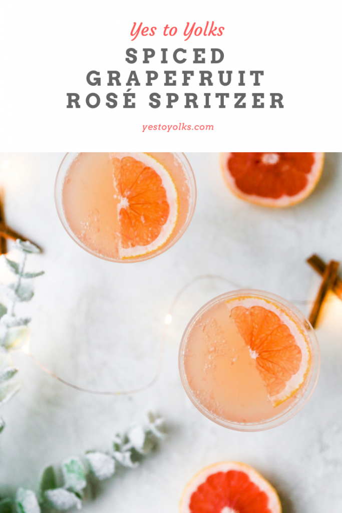 Spiced Grapefruit Rosé Spritzer - Yes To Yolks