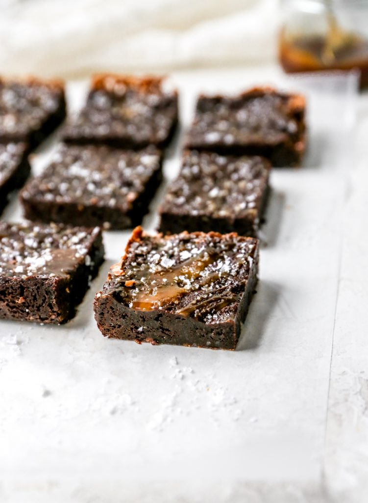 Salted Caramel Truffle Olive Oil Brownies