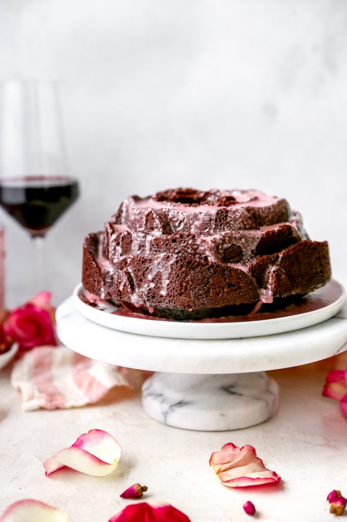 Chocolate Cabernet Cake with Red Wine Glaze