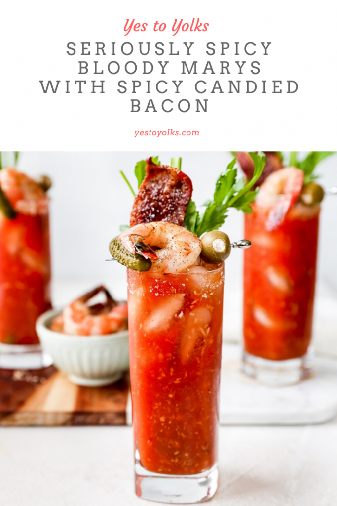 Seriously Spicy Bloody Marys with Spicy Candied Bacon