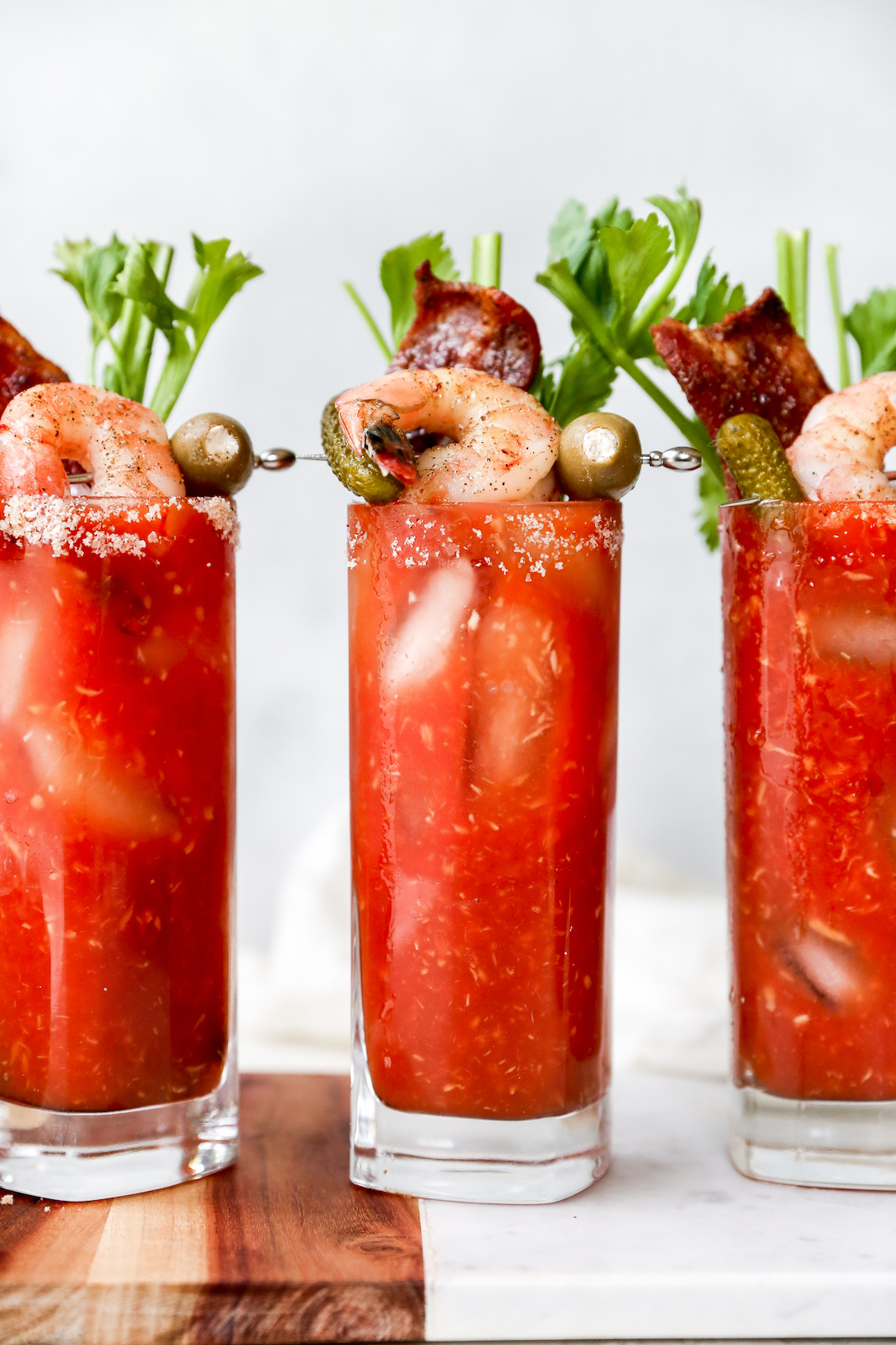 Seriously Spicy Bloody Marys with Spicy Candied Bacon - Yes to Yolks