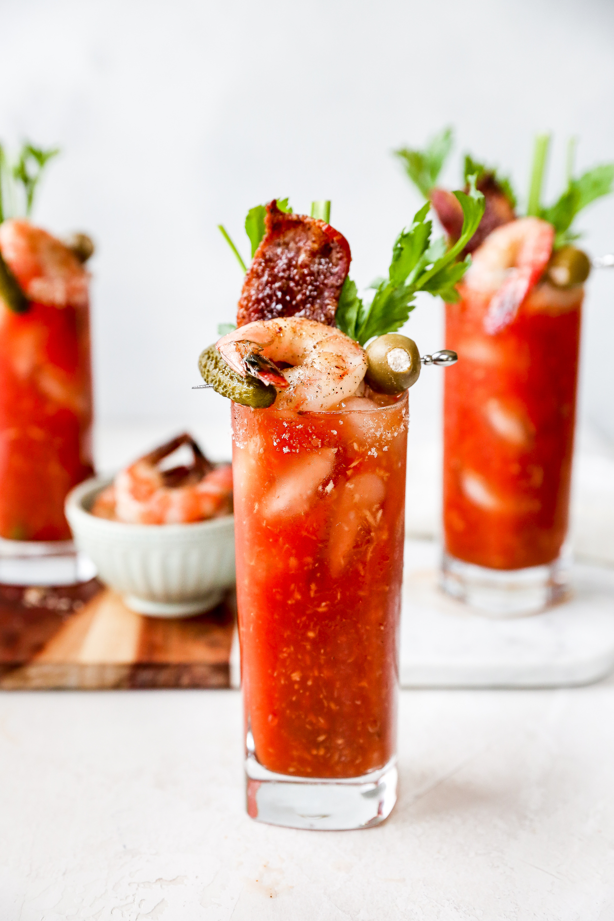 Seriously Spicy Bloody Marys with Spicy Candied Bacon - Yes to Yolks